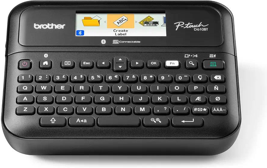 BROTHER PT-D610BTVP P-touch Desktop Label Printer up to 24mm USB and Bluetooth Connection Includes Carry Case and AC-adapter